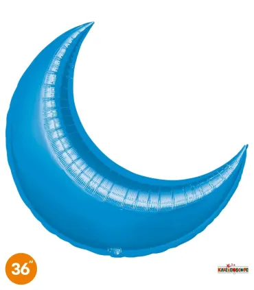 Mylar Moon Blu 36" 1pc