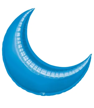 Mylar Moon Blu 36" 1pc