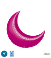 Mylar Moon Fuchsia 9" pack 5pcs