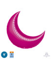 Mylar Moon Fuchsia 9" pack 5 pcs.