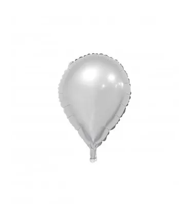 Mylar Drop Silver 19" 1pc