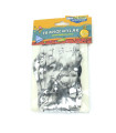 Silver Foil Fringe with Self-Adhesive Tape 20x200 cm 1 pc