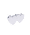 Silver Double Heart Balloon Weight 160 g 12pcs