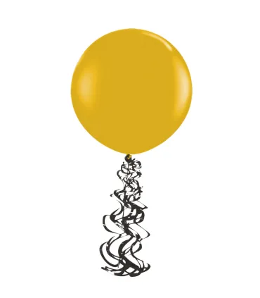 Black Balloon Foil Spiral - Pack of 6