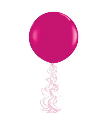 Pink Balloon Foil Spiral - Pack of 6