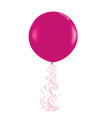 Pink Balloon Foil Spiral - Pack of 6