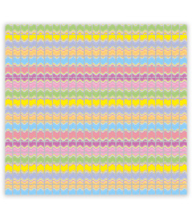 Macaron Multicolor Wave Pattern Foil Backdrop 100cm X 200cm 1 pc