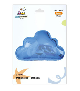 Mylar Cloud Blu Macaron 20" 1pz