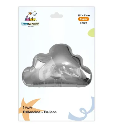 Mylar Cloud Silver 20" 1pc