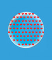 Deco B-Loon 24" Red Print Hearts 1pc