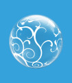 Deco B-Loon 24" Watermark White Print 1pc