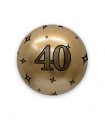 Deco Chrome B-Loon 24" Gold Print 40 black 1pc
