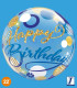 Balloon Takara Bubble Balloon Birthday Blue & Gold Dots 22"