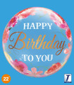 Balloon Takara Bubble Balloon Birthday To You Pink Peonies 2