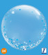 Balloon Takara Deco Blue Confetti Dots 24" 1pc