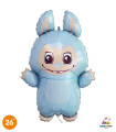 Mylar Angry Bunny Blue SuperShape h26" 1pc