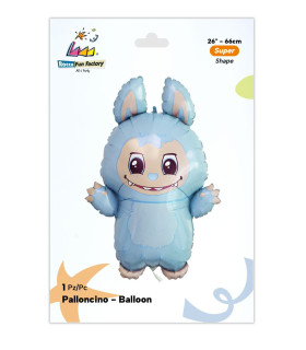 Mylar Angry Bunny Blue SuperShape h26" 1pc