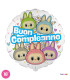 Mylar Angry Bunny Happy Birthday Light Blue Round 18" 1pc