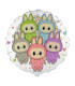 Mylar Angry Bunny Family Round 18" 1pc