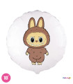 Mylar Angry Bunny Brown Round 18" 1pc