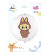 Mylar Angry Bunny Brown Round 18" 1pc
