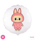 Mylar Angry Bunny Pink Round 18" 1pc