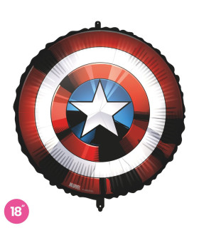 Mylar Captain America Weight Shield Round Ribbon 18" 1pc