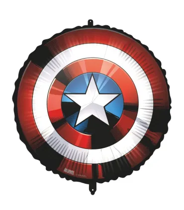 Mylar Captain America Weight Shield Round Ribbon 18" 1pc