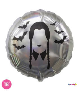 Mylar Bad Girl Silver Round 18" 1pc