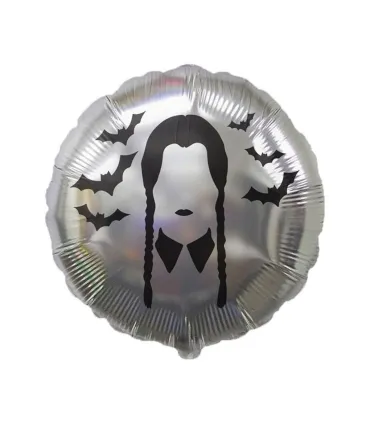 Mylar Bad Girl Silver Round MiniShape 9" cf. 5pcs