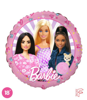 Mylar Barbie Round 18" 1pc