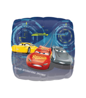 Mylar Cars 3 Square 18" 1pc