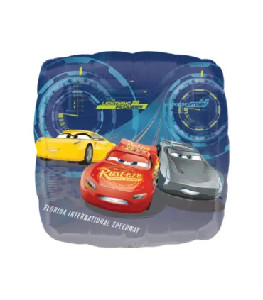 Mylar Cars 3 Square 18" 1pc