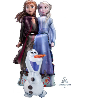 Mylar Frozen 2 Elsa Anna and Olaf AirWalker h58" 1pc