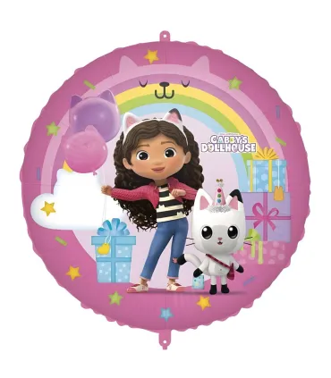 Mylar Gabby's Dollhouse Weight Round Ribbon 18" 1pc