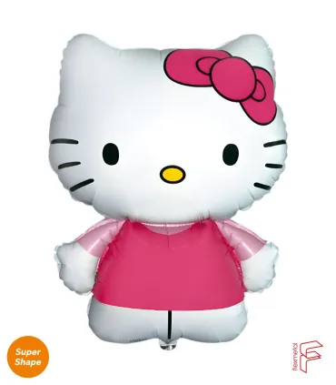 Mylar Hello Kitty Fuchsia SuperShape h26" 1pc