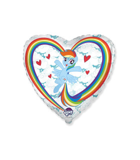 Mylar My Little Pony Hugs Clouds Heart 18" 1pc