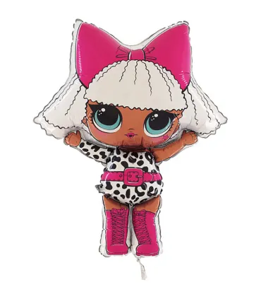 Mylar Lol Surprise Diva MiniShape h14" pack 5pcs