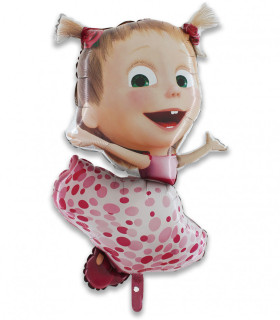Mylar Masha with SuperShape Polka Dot Dress h41" 1pc