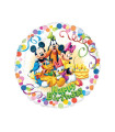 Mylar Mickey Mouse and Friends Happy Birthday Round 18" 1pc
