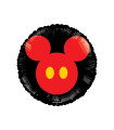 Mylar Mickey Mouse Red Black Round 18" 1pc