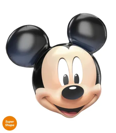 Mylar Mickey Mouse Head SuperShape h31" 1pc