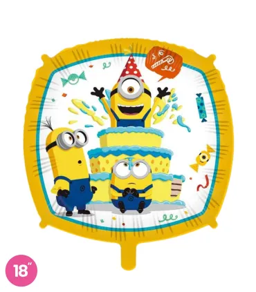 Mylar Minions Square Ribbon Weight 18"