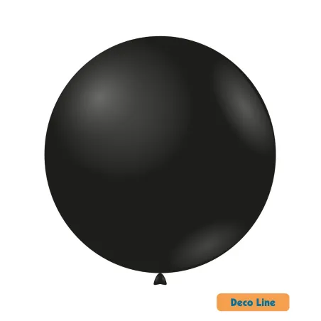 36" Onyx Black 214 Rocca Decorator Line Latex Balloons bag of 2pcs