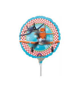 Mylar Planes Round MiniShape 9" pack 5pcs