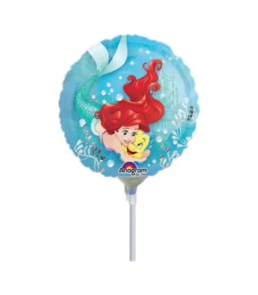 Mylar Ariel MiniShape Round 9" pack 5pcs