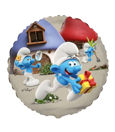 Mylar The Smurfs Round 18" 1pc