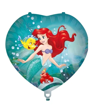 Mylar The Little Mermaid Heart Ribbon Weight 18" 1pc