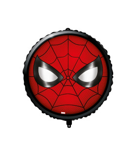 Mylar Spiderman Face Weight Round Ribbon 18" 1pc
