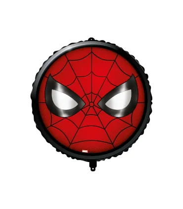Mylar Spiderman Face Weight Round Ribbon 18" 1pc